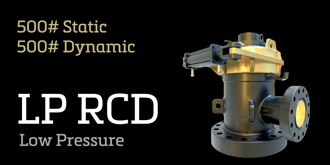 Black Gold's low pressure rotating control device handles pressures of 500 static and 500 dynamic.